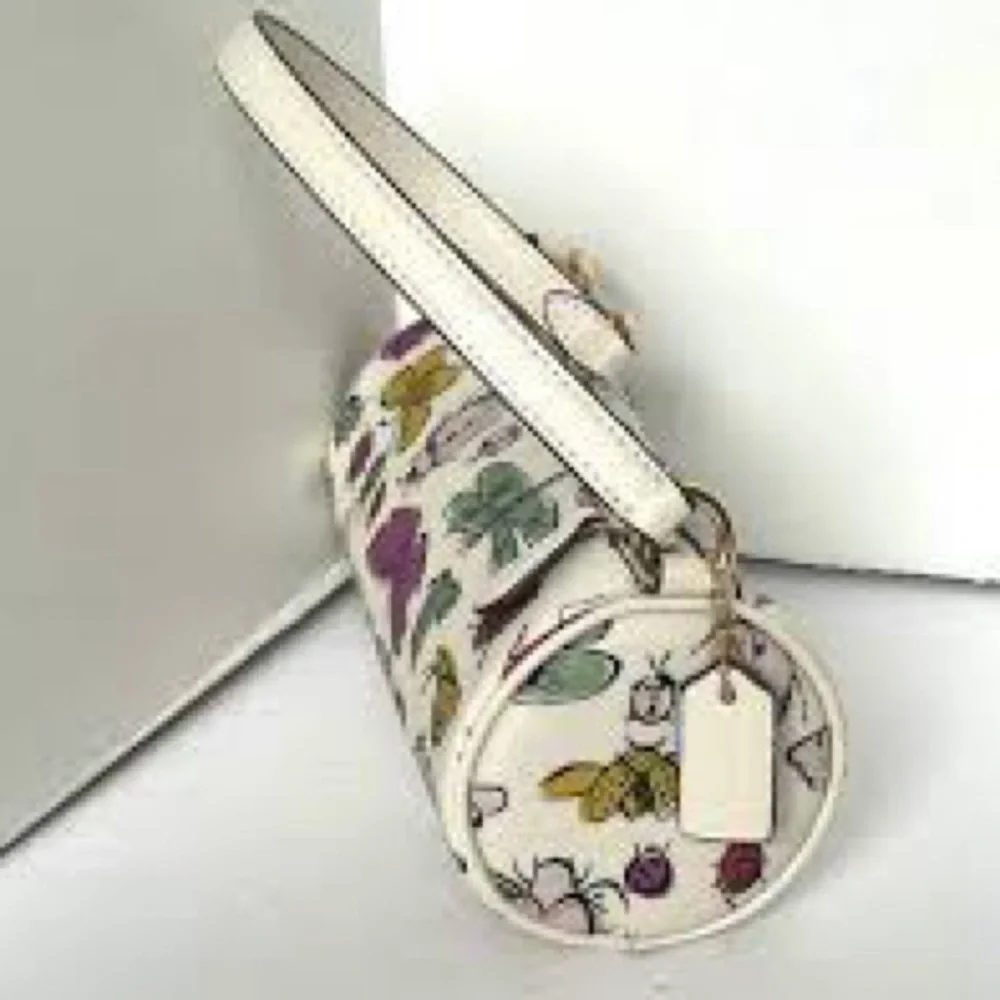 Coach White Shoulder Bag with Nature-Inspired Print - Picture 8 of 11